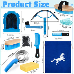 Abbylike horse grooming kit oval massage brush for soothing grooming