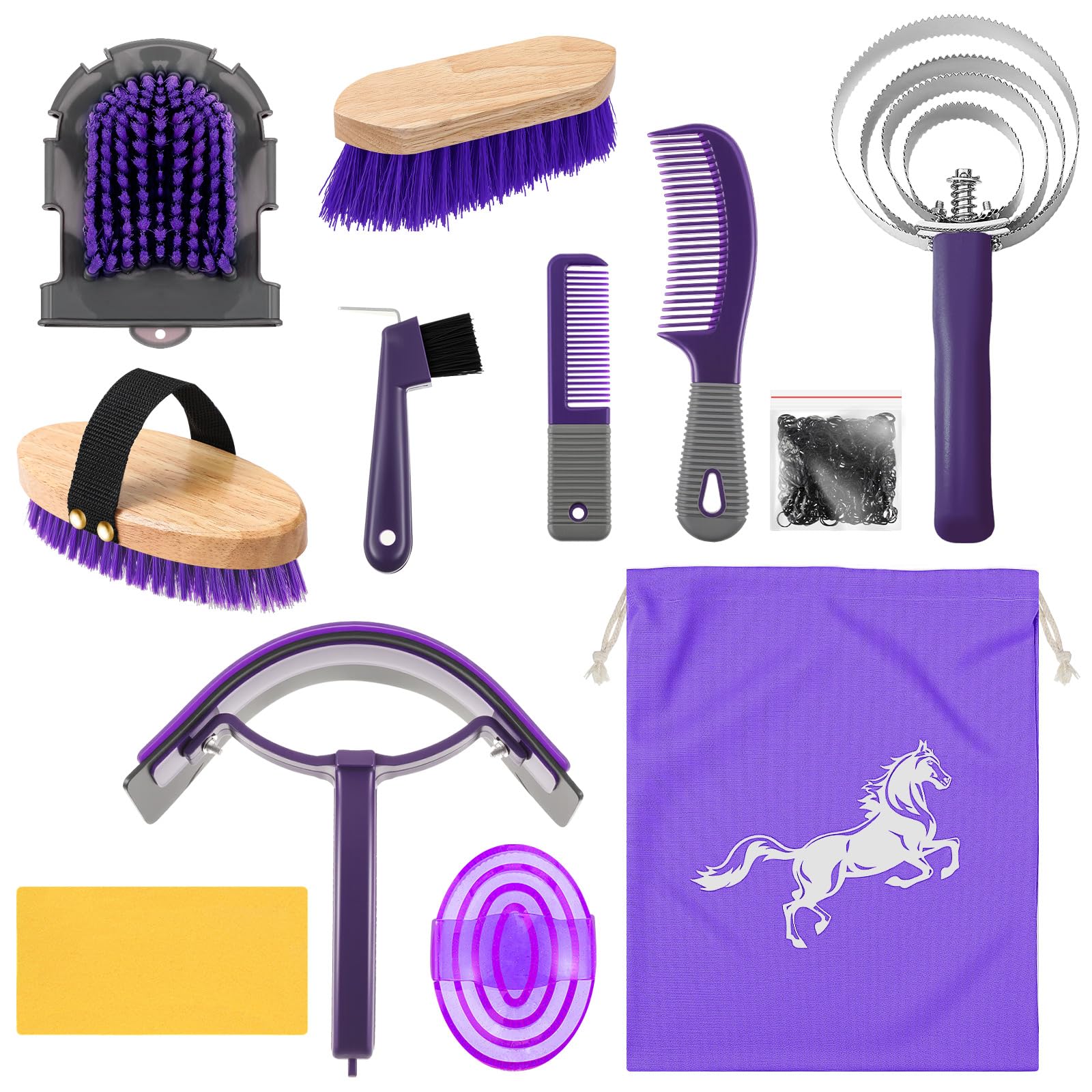 Abbylike horse grooming kit storage bag for organized tack room and travel
