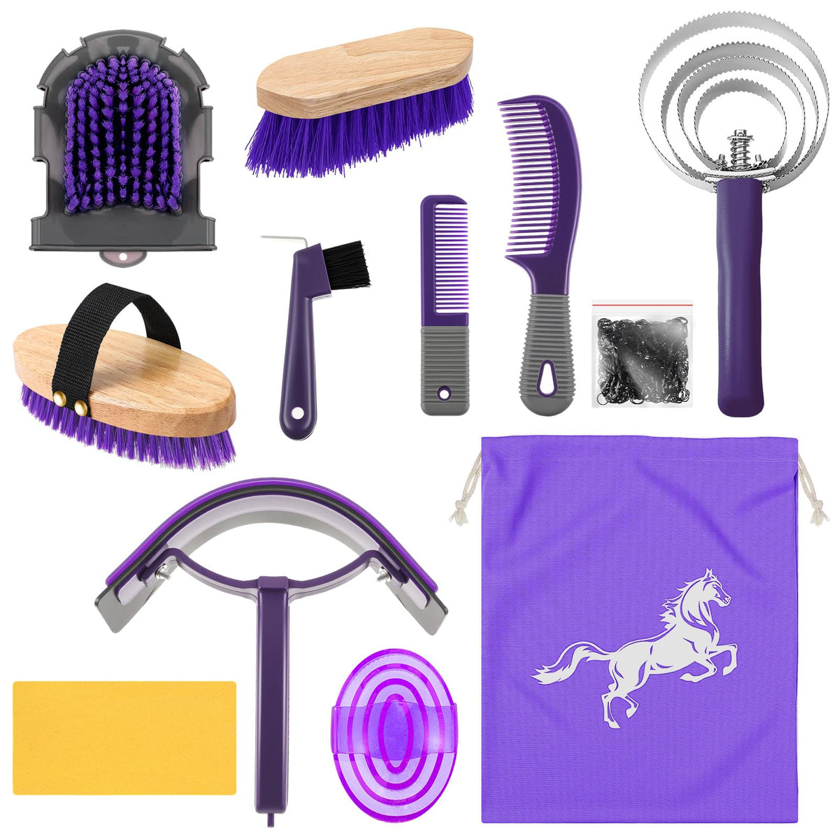 Abbylike horse grooming kit storage bag for organized tack room and travel