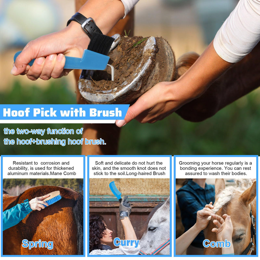 Abbylike horse grooming kit sweat scraper removes moisture after workouts