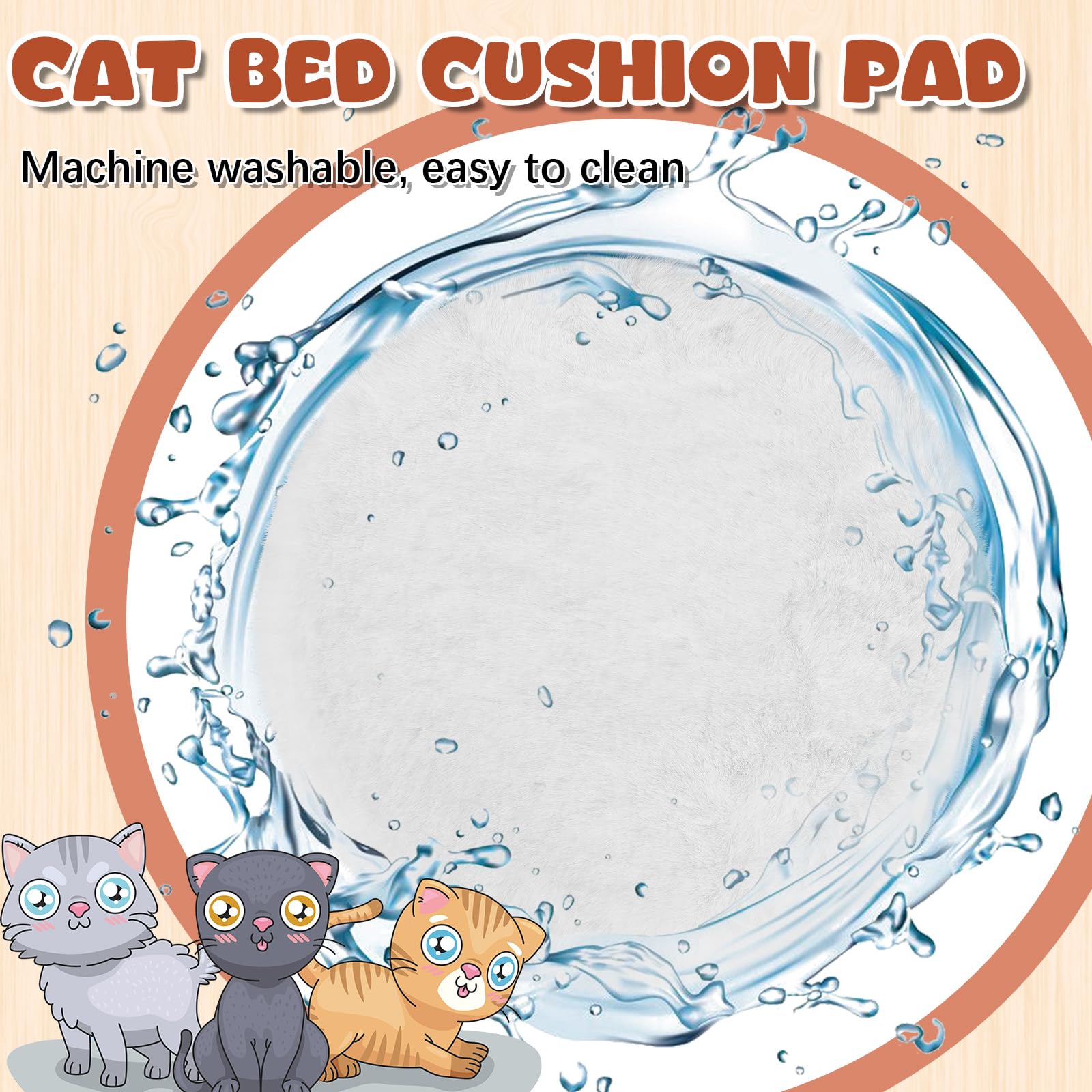 Abbylike multiuse pet bed compatibility suits cat trees, crates, carriers.
