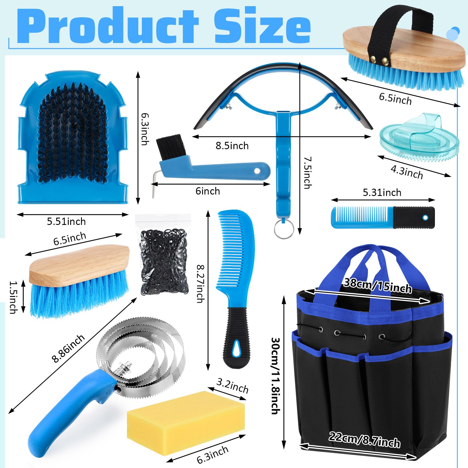 Abbylike oval massage brush shown for gentle full-body grooming and soothing horse massages.