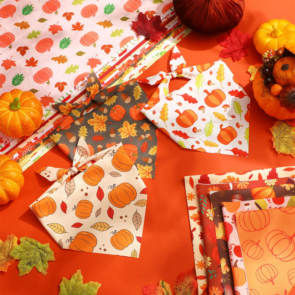 Abbylike pet bandana harvest colorways bring vibrant style to photos and pet parties