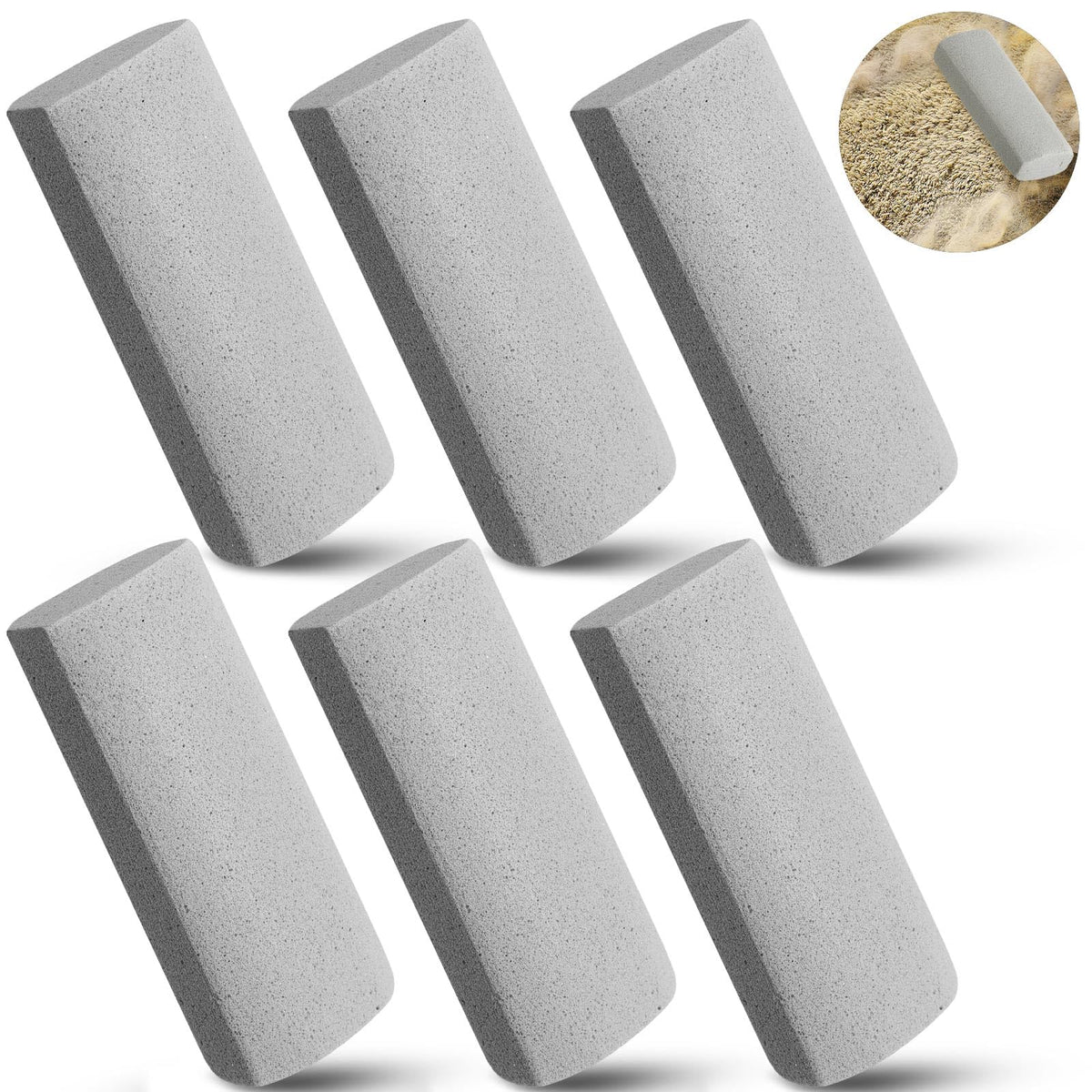 Abbylike pet hair remover stone 6-pack compact for quick upholstery cleanup
