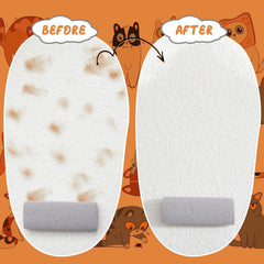 Abbylike pet hair remover stone on bed and bedding for fresh linens