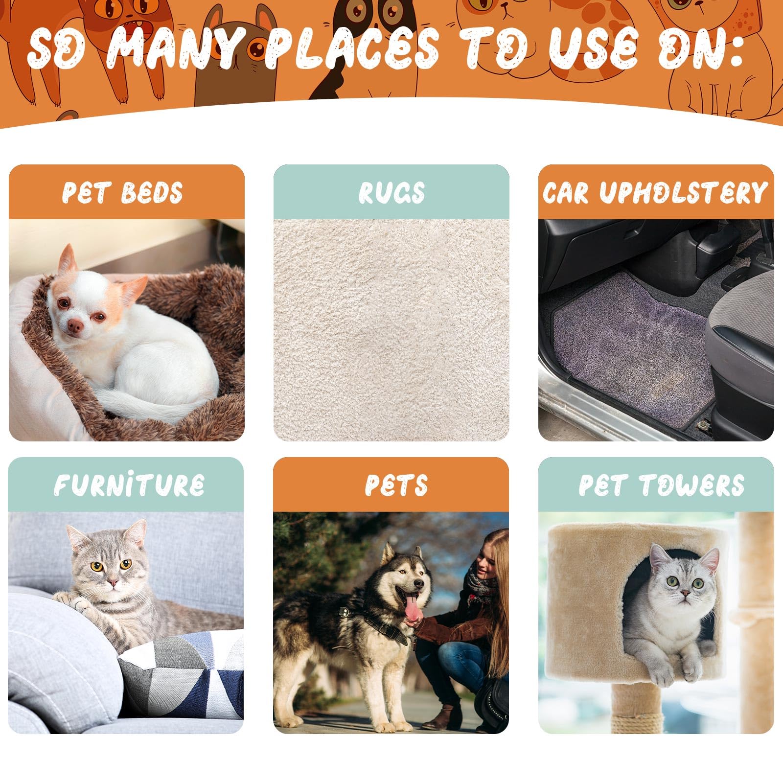 Abbylike pet hair remover stone durable pumice material for reuse