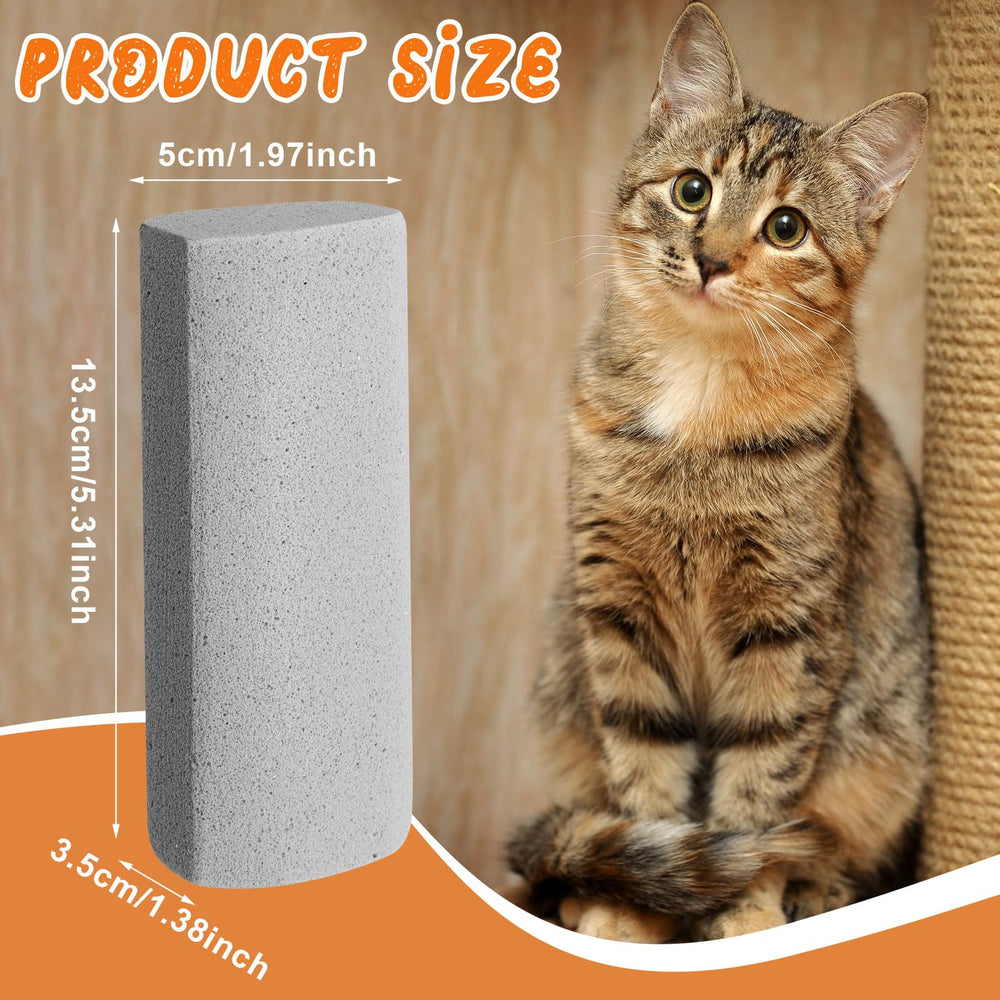 Abbylike pet hair remover stone on sofa for quick furniture cleaning