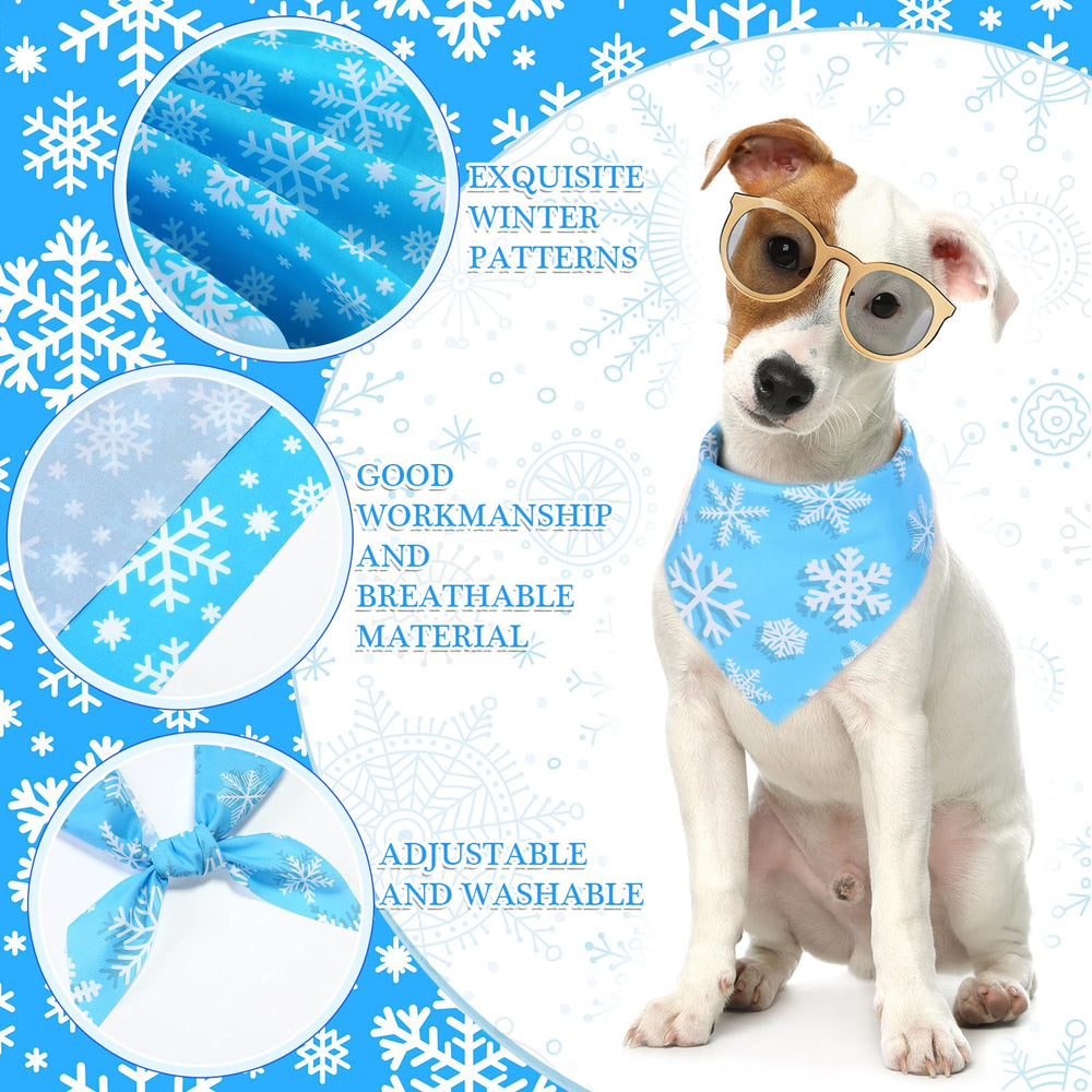 Abbylike festive-design dog bandana creates stylish winter looks for photoshoots.