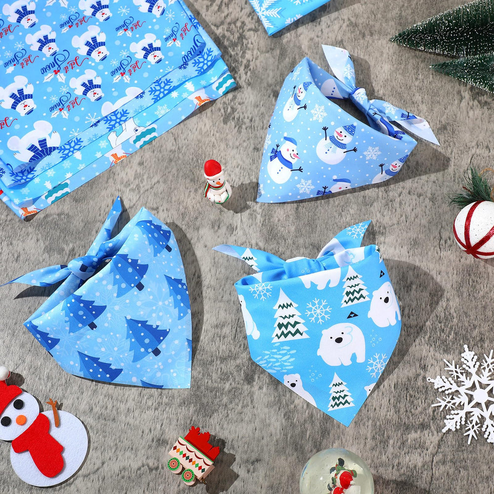 Abbylike winter bandana photo prop helps pets shine at Christmas celebrations.