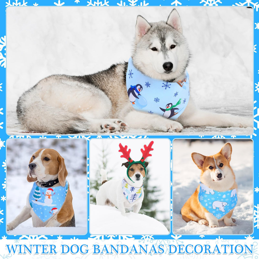 Abbylike polar bear pattern bandana adds charming seasonal flair to outings.