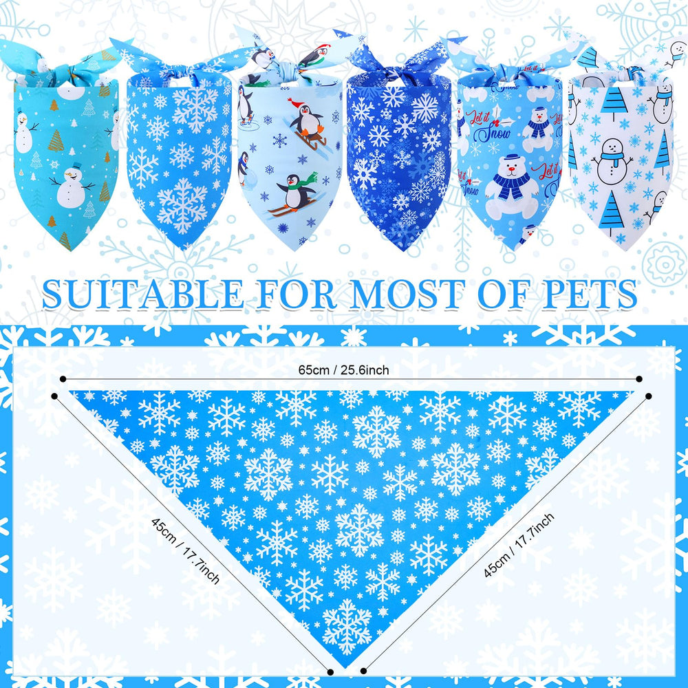 Abbylike winter dog bandana snowman pattern ideal for holiday events and cute photos.
