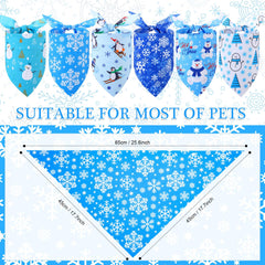 Abbylike winter dog bandana snowman pattern ideal for holiday events and cute photos.