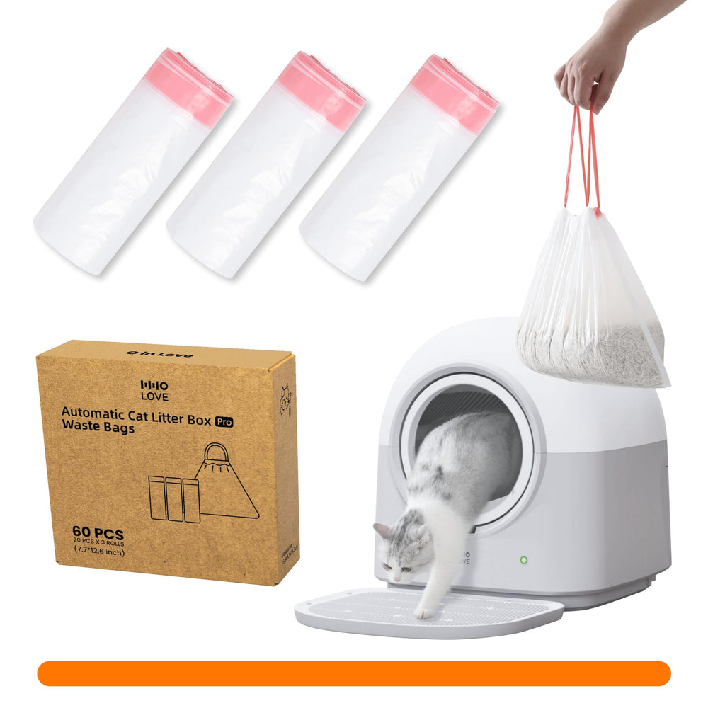 ABCRT waste bags for self-cleaning litter box - sturdy liners for odor control and mess containment.