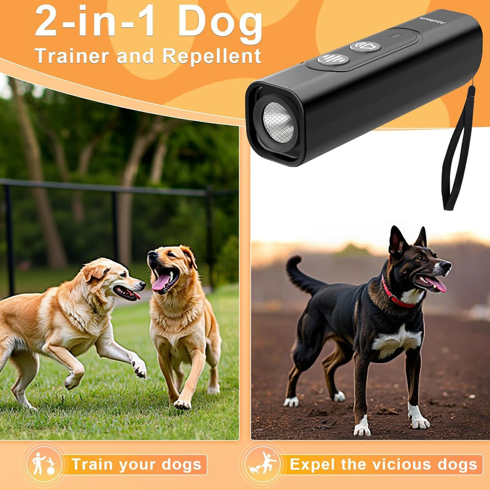 Abdtech anti barking device side view shows a compact, easy-to-carry training tool for on-the-go control.