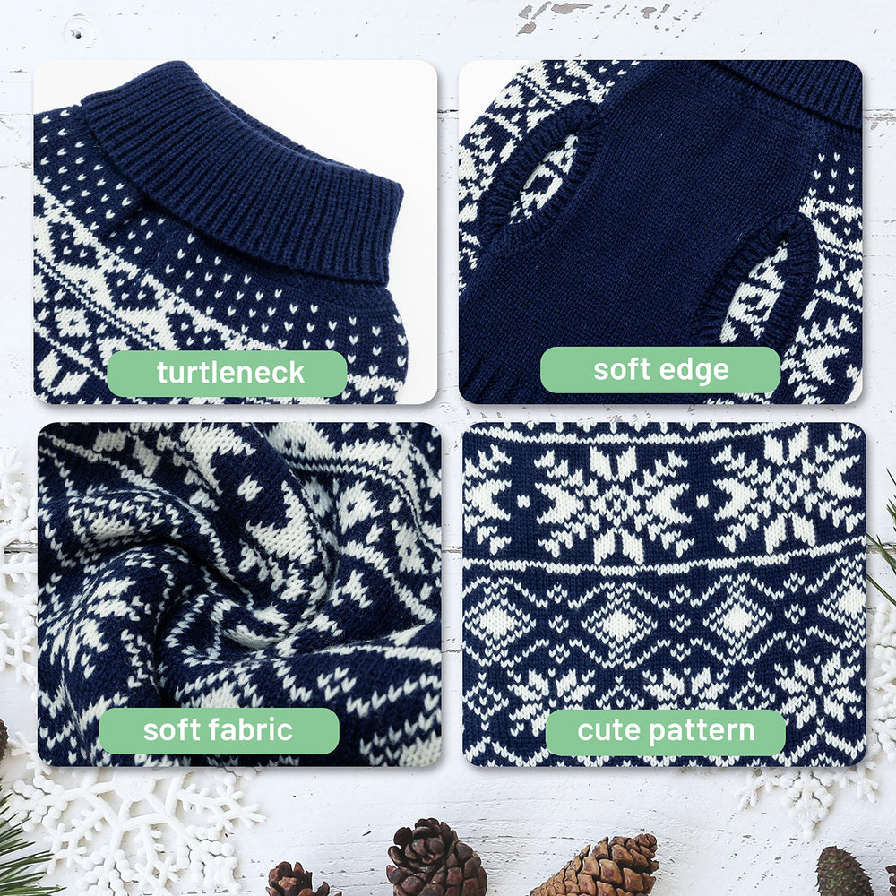 ABFEKIEA dog sweater harness-hole design supports comfortable winter walks