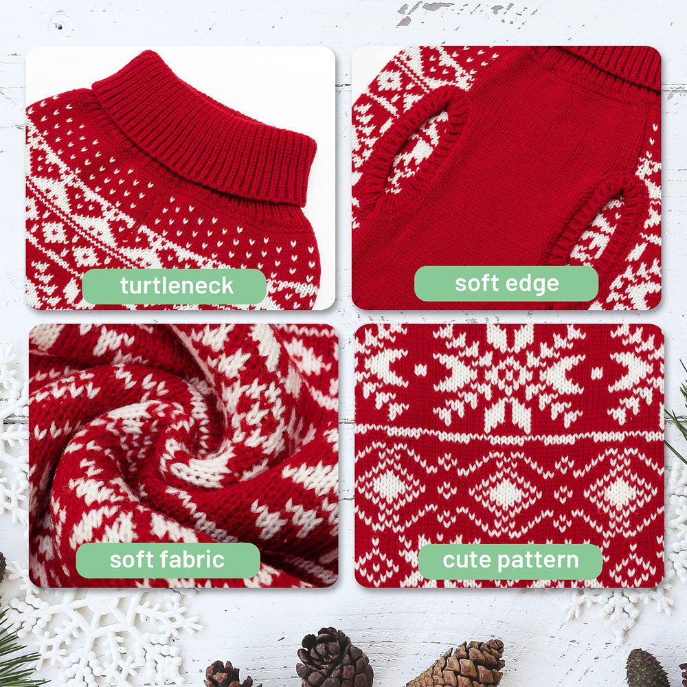 ABFEKIEA dog sweater with leash hole enables harness-enabled winter strolls