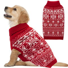 ABFEKIEA dog sweater snowflake pattern keeps your dog warm on winter walks