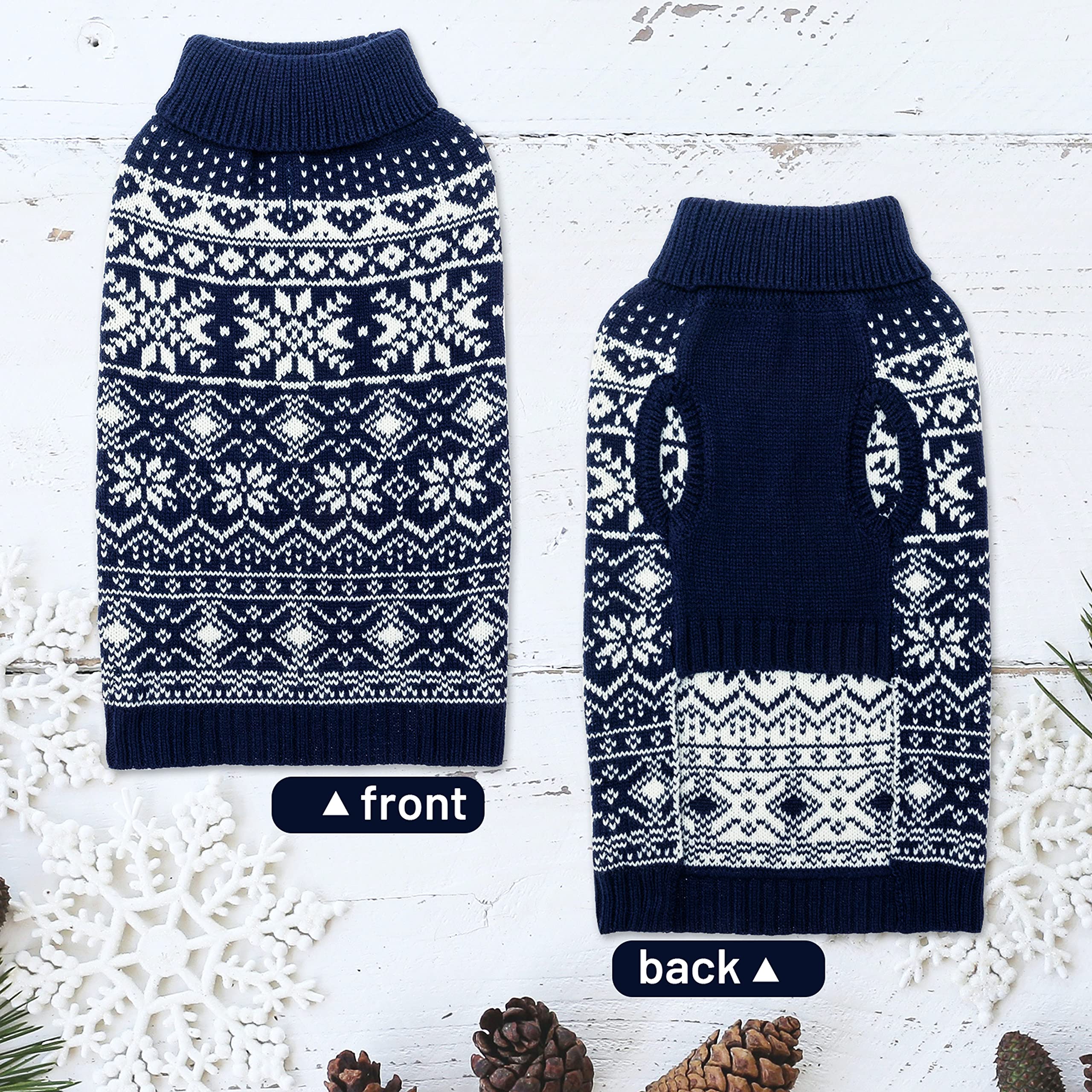 ABFEKIEA dog sweater turtleneck knitwear keeps pets cozy on chilly days