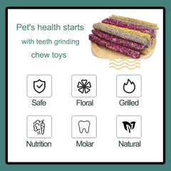 Abizoo timothy hay treats close-up emphasizes fiber-rich snack for digestion.