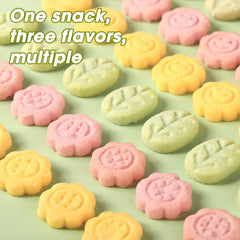 Abizoo 3 Vegetable Chews carrot-orange pieces ready for playful snacking