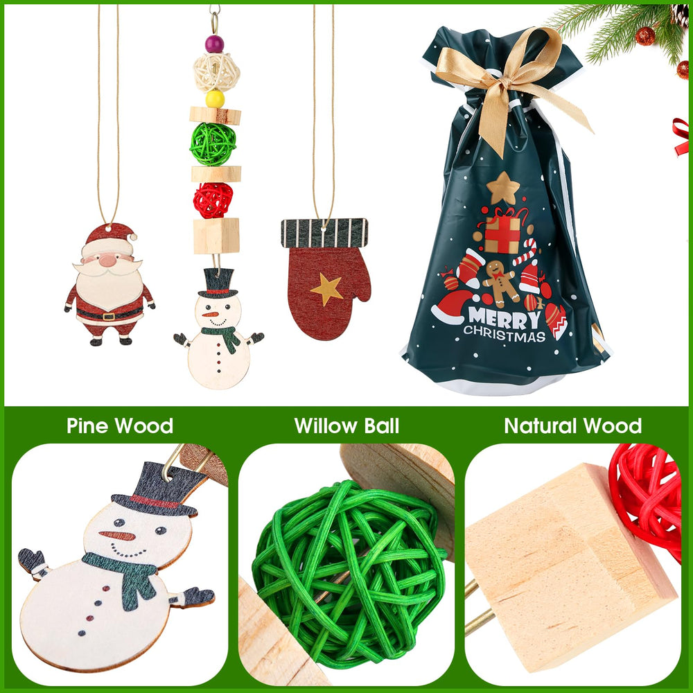 Abizoo chinchilla gift pack image features green gift bag as a thoughtful holiday chew option
