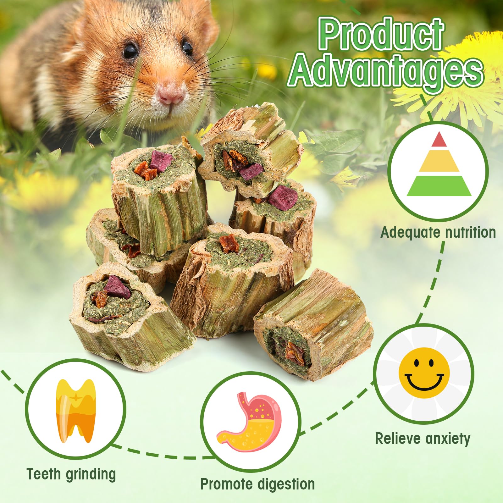 Abizoo low-gi dried sweet potato bites sustain chewing and enrichment.