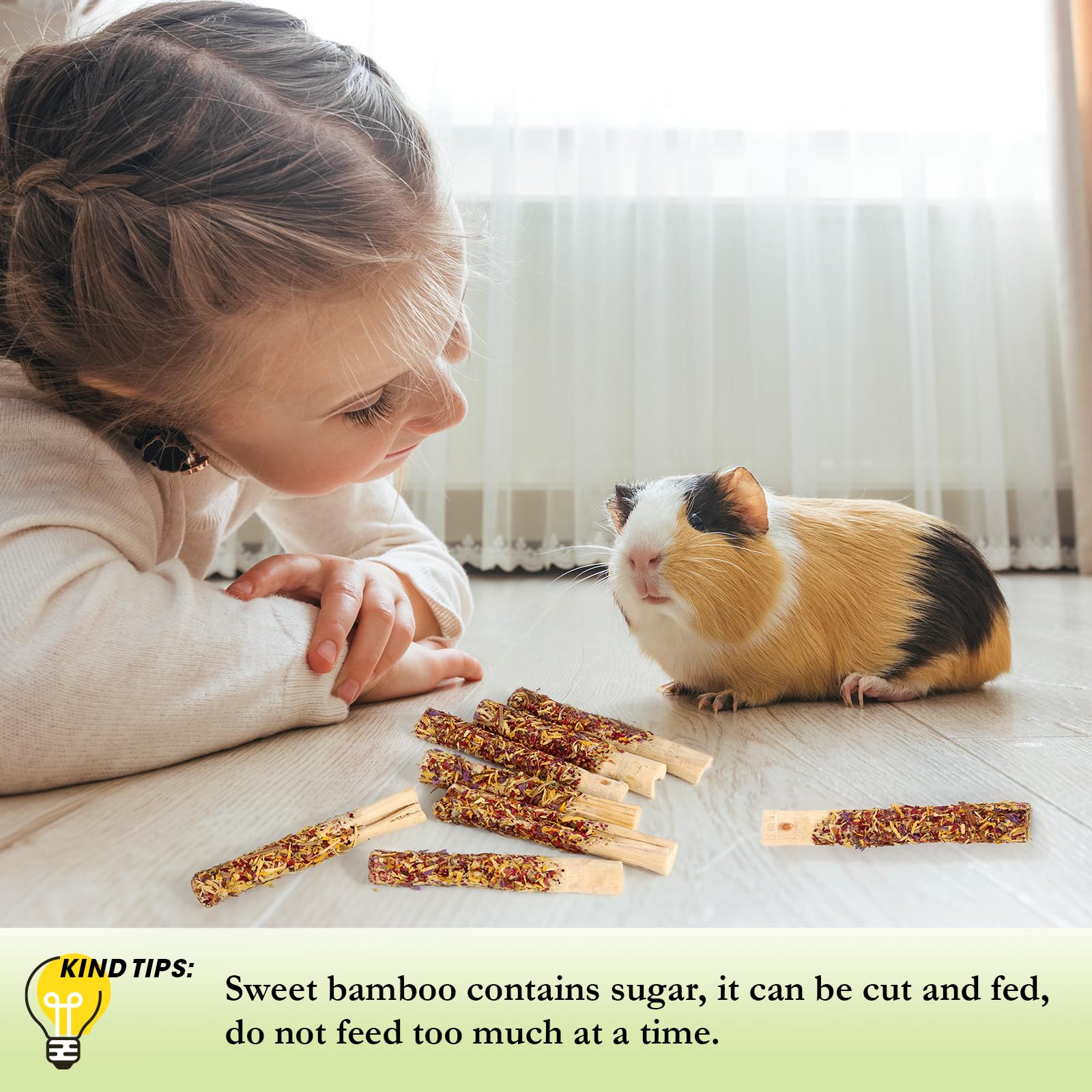 Abizoo multi-species snacks picture shows rabbits, guinea pigs, and hamsters enjoying treats.