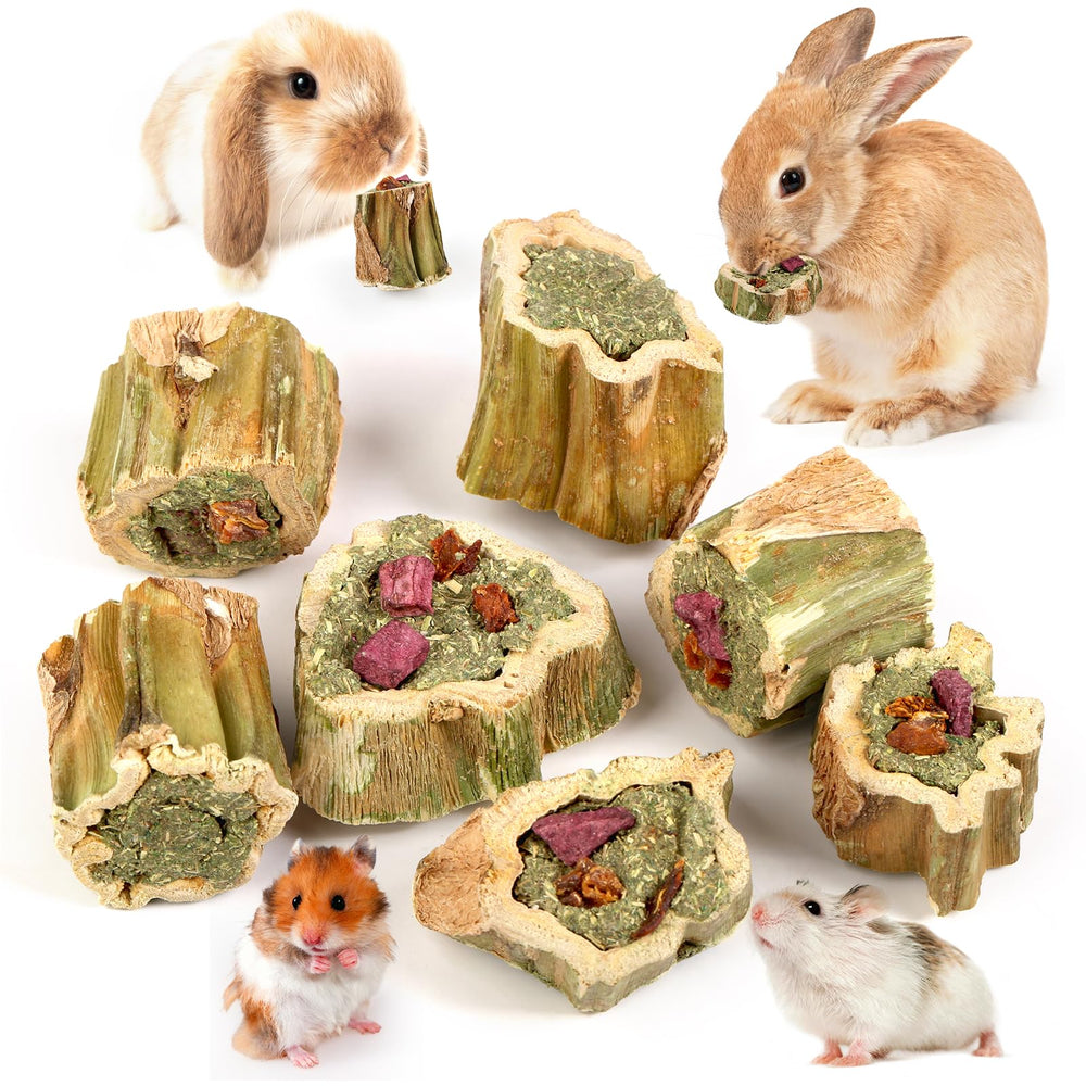 Abizoo rabbit chew toy papaya wood for dental wear and enrichment.
