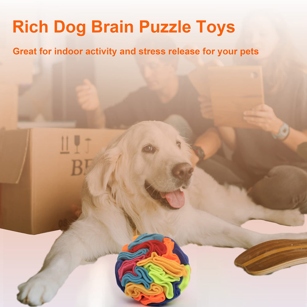 Ablechien Snuffle Ball durable non-toxic fleece supports long-lasting play.