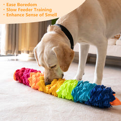 Ablechien Snuffle Ball Rainbow Snuffle Snake food pockets close-up highlights sniffing rewards