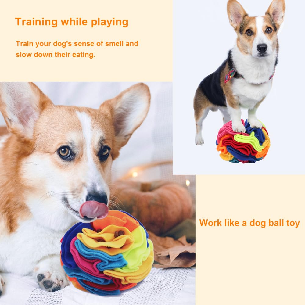 Ablechien Snuffle Ball soft-durable-material closeup demonstrates durability and safety.