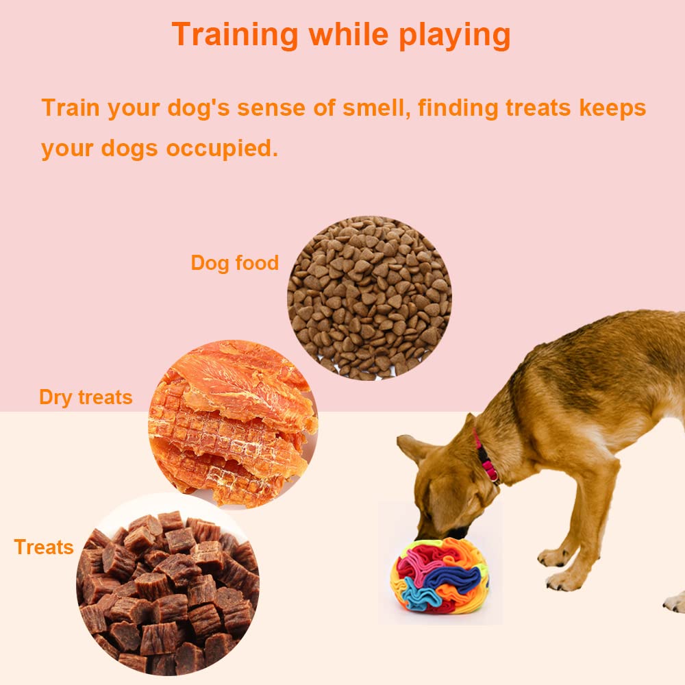 Ablechien Snuffle Ball soft-polar-fleece material shown for comfort and durability.