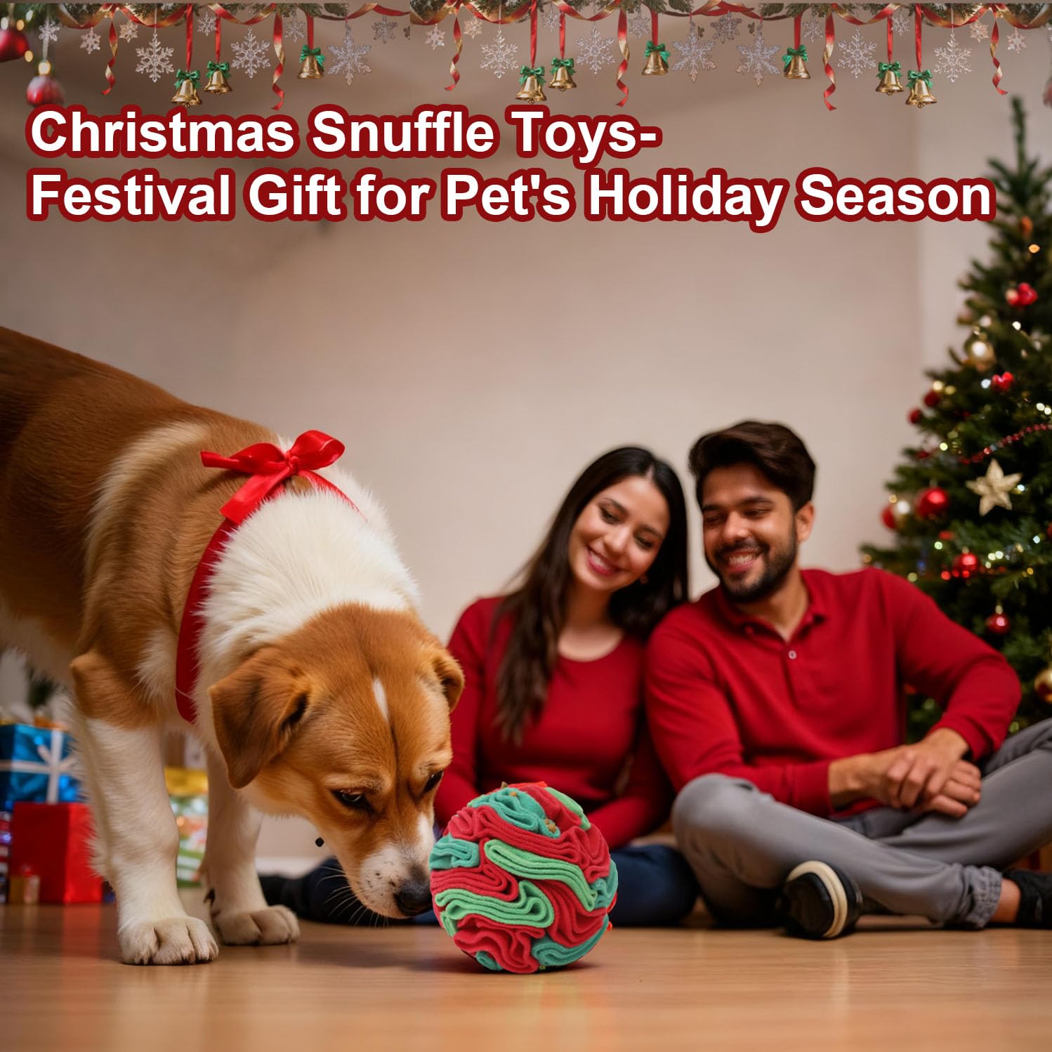 Ablechien Snuffle Ball textured-sniffing surface promotes mental stimulation during play.