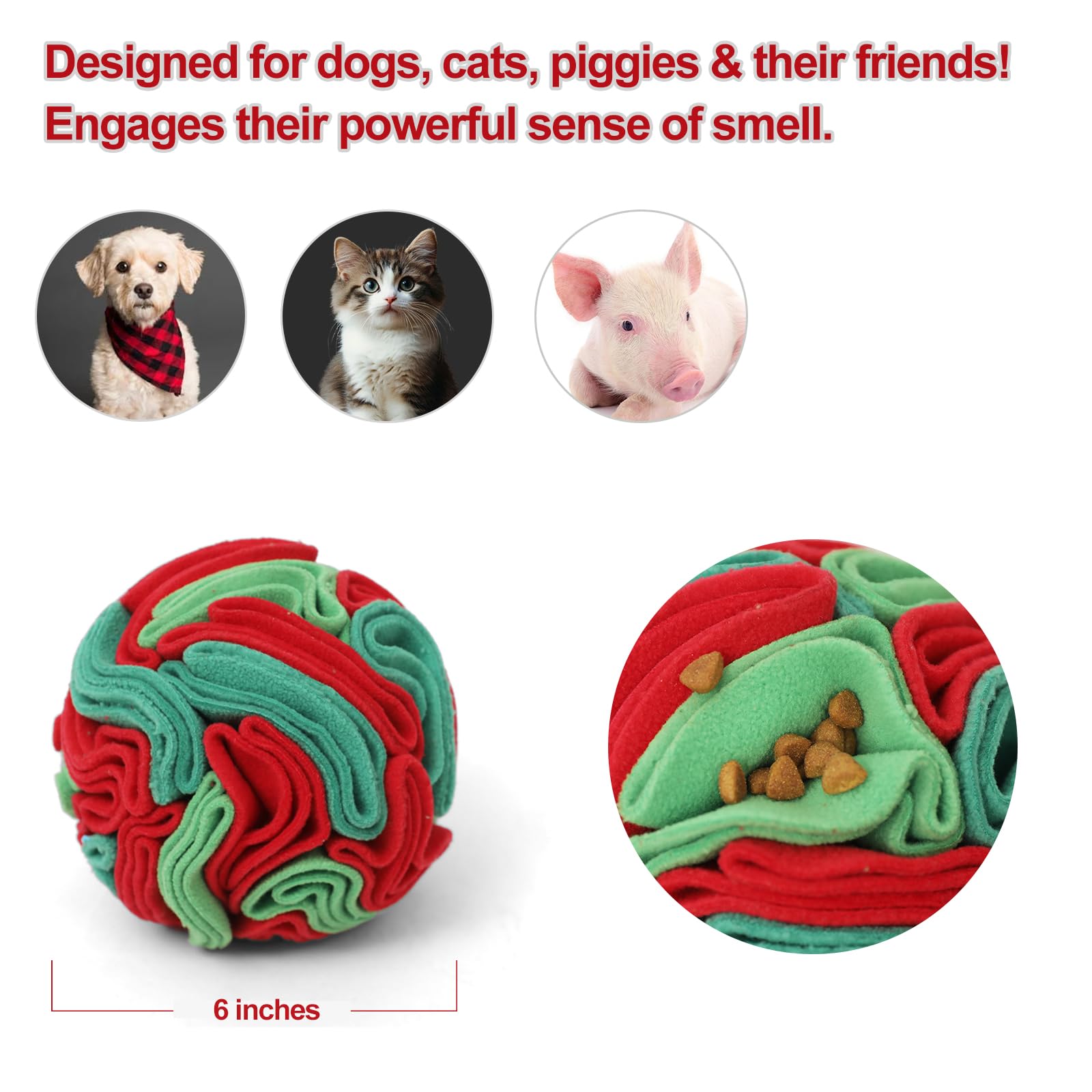 Ablechien Snuffle Ball washable, durable materials support quick cleanup after adventures.