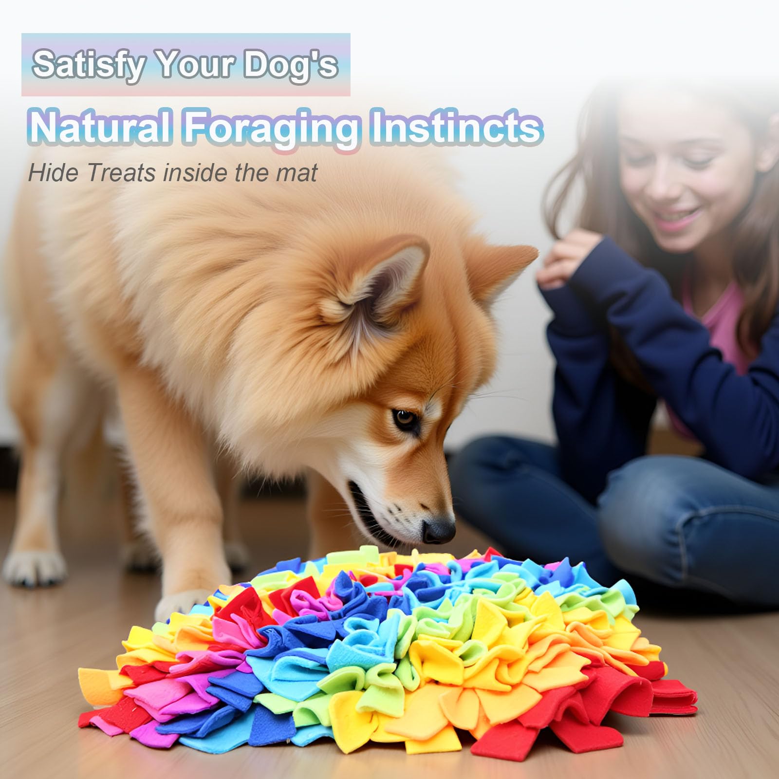Ablechien Snuffle Mat supports dry and wet food for flexible feeding.