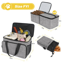 Abrimelodi collapsible bowls ready for on-the-go feeding.