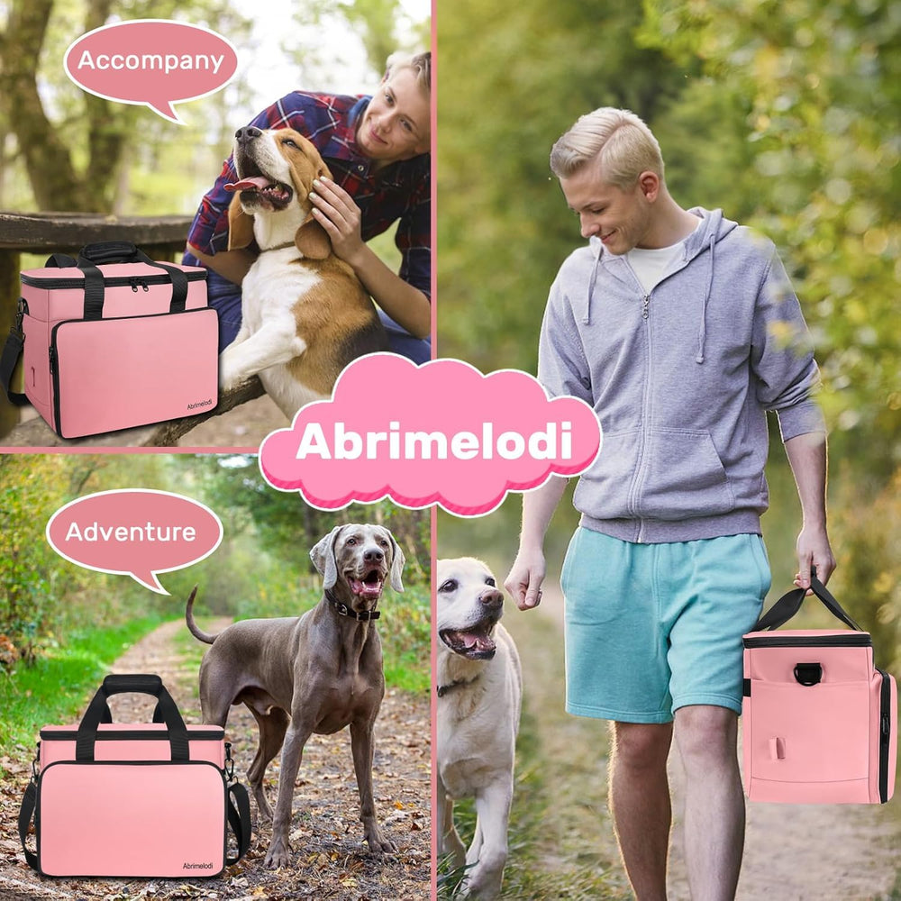 Abrimelodi multi-pocket design for toys, treats, and essentials