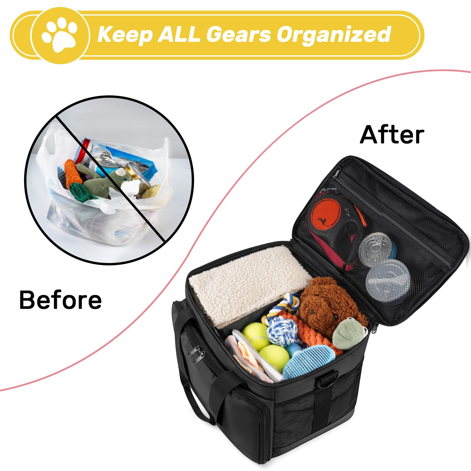 Abrimelodi side pocket dispenser holds poop bags for quick access