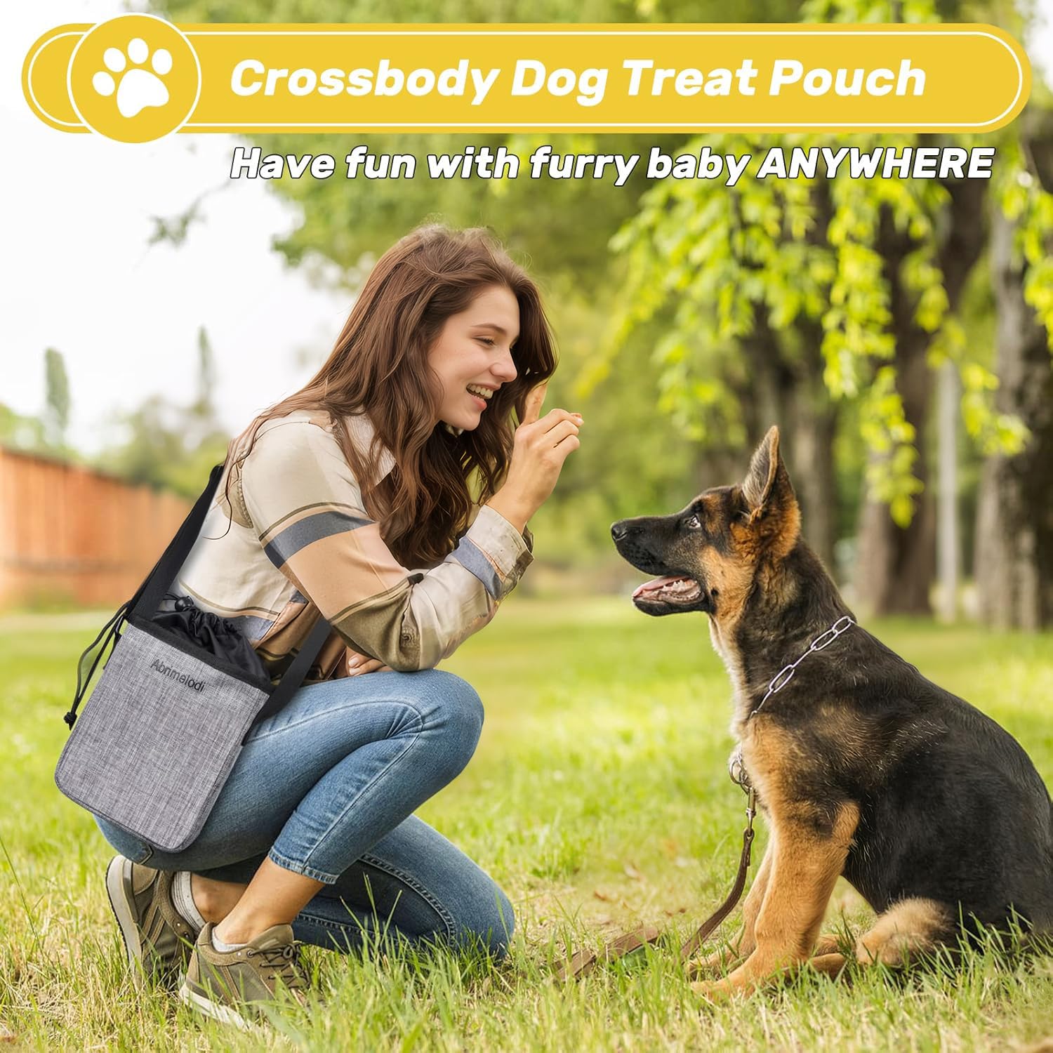 Abrimelodi travel bag compartments organize toys and treats neatly.