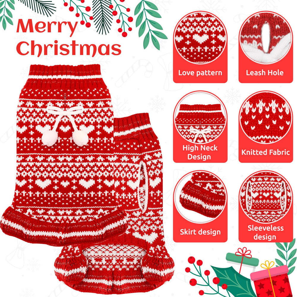 ABRRLO Christmas sweater dress with festive pattern for party-ready looks