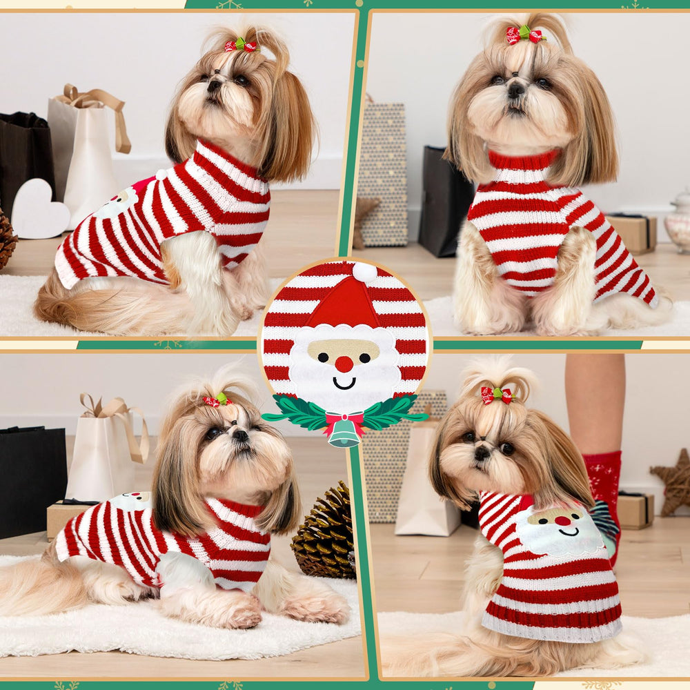ABRRLO dog Christmas sweater Elf pattern cozy warmth in cold