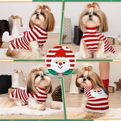 ABRRLO dog Christmas sweater Elf pattern cozy warmth in cold