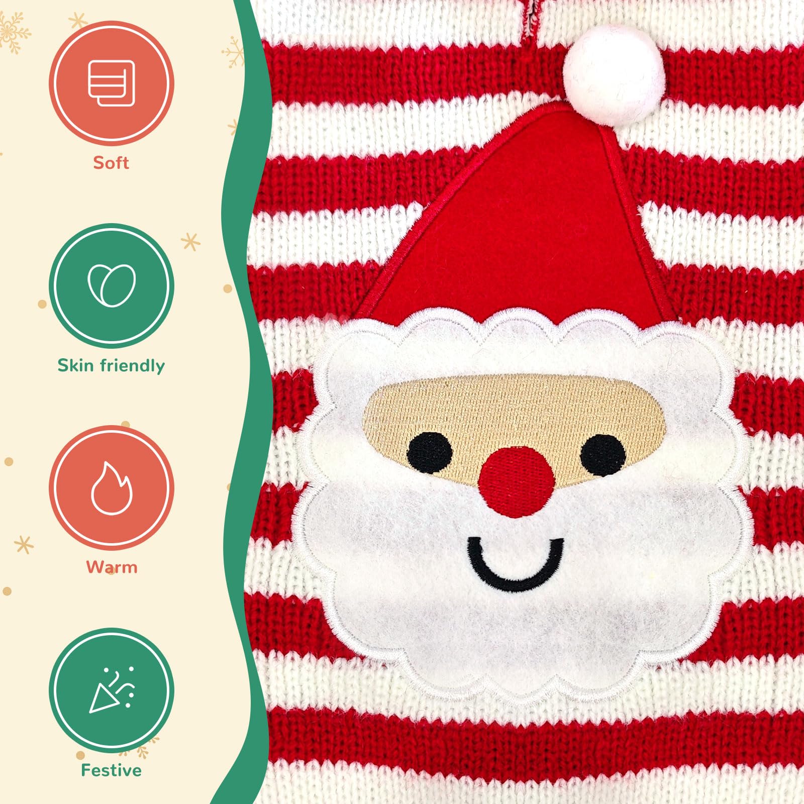ABRRLO dog Christmas sweater on dog during playtime