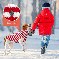 ABRRLO dog Christmas sweater Reindeer pattern comfortable outdoor wear