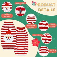 ABRRLO dog Christmas sweater Snowman design soft knit warmth