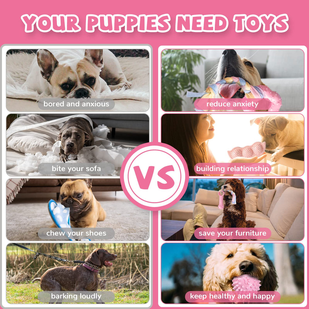 ABRRLO pink-pack display shows six playful teething options.