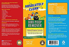 Absolutely Clean Amazing Bird Poop Cleaner Spray application shows easy use on cages.