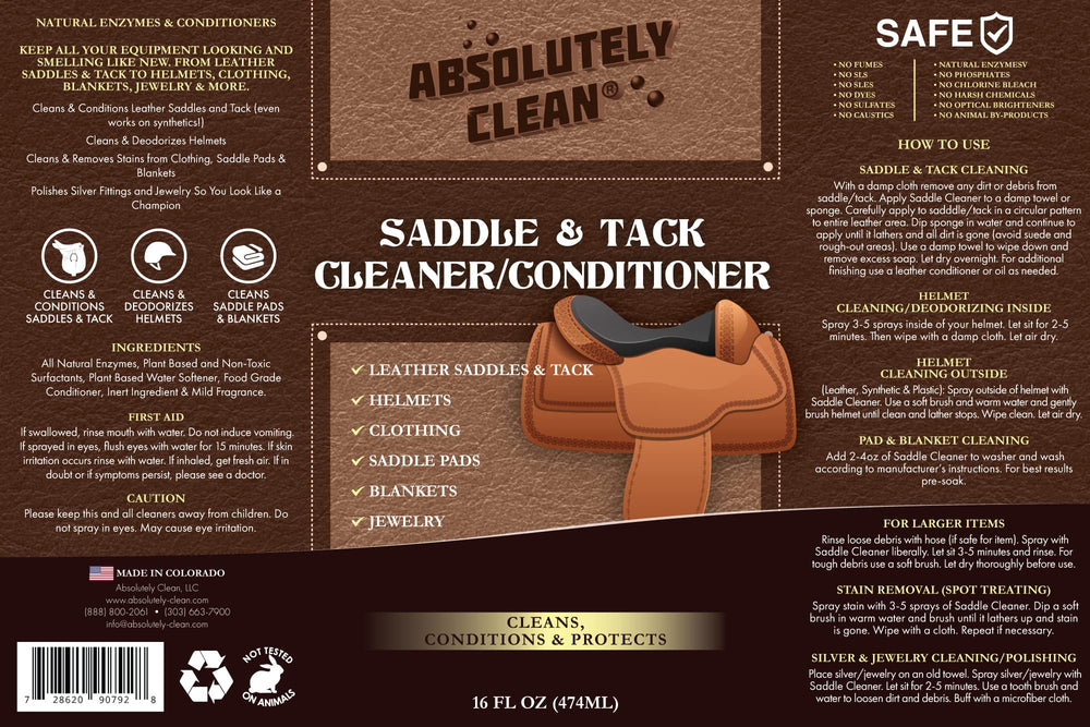 Absolutely Clean Enzymatic Leather Conditioner on boots nourishes leather and absorbs odors.