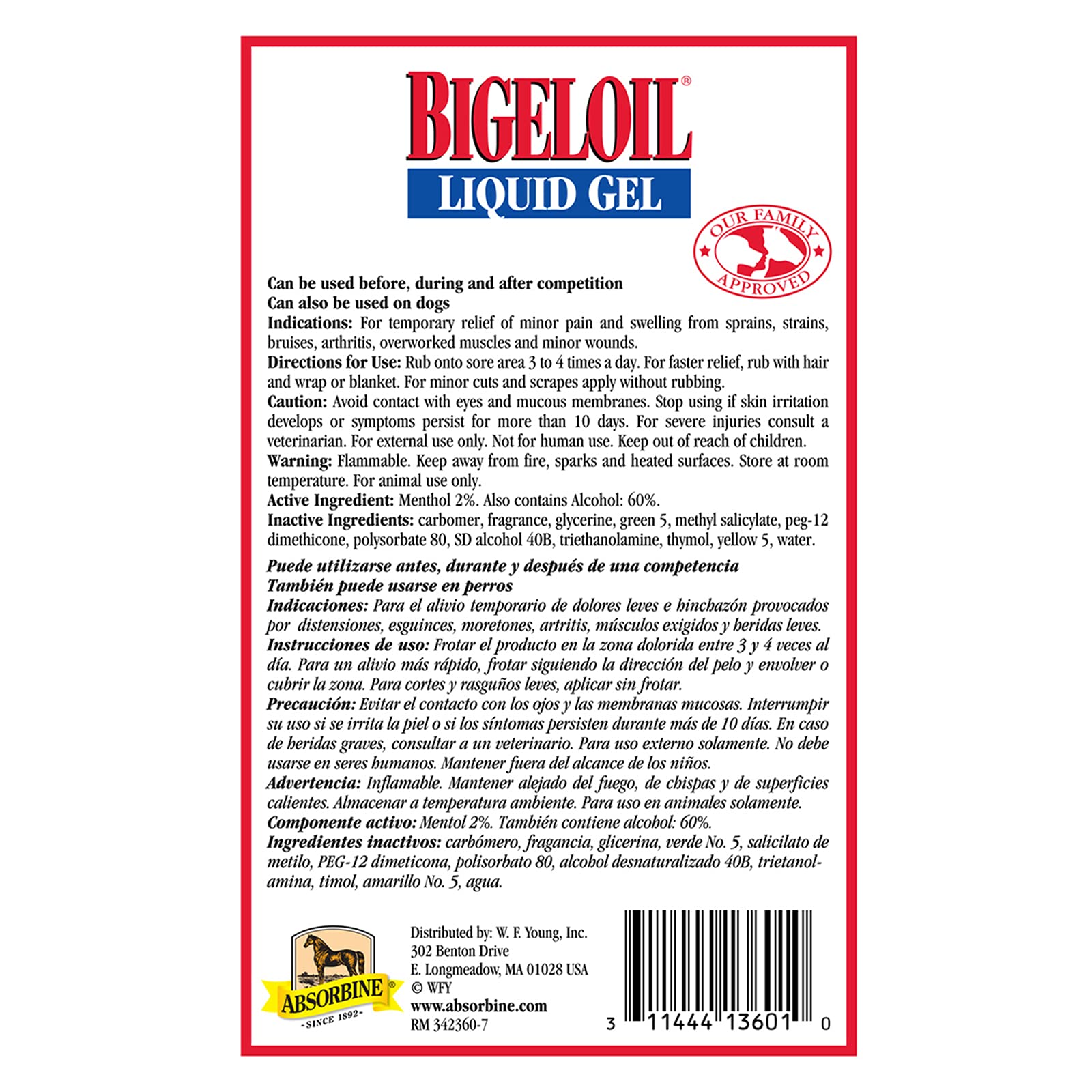 Absorbine Bigeloil Liniment Gel being applied for targeted muscle relief after a workout.