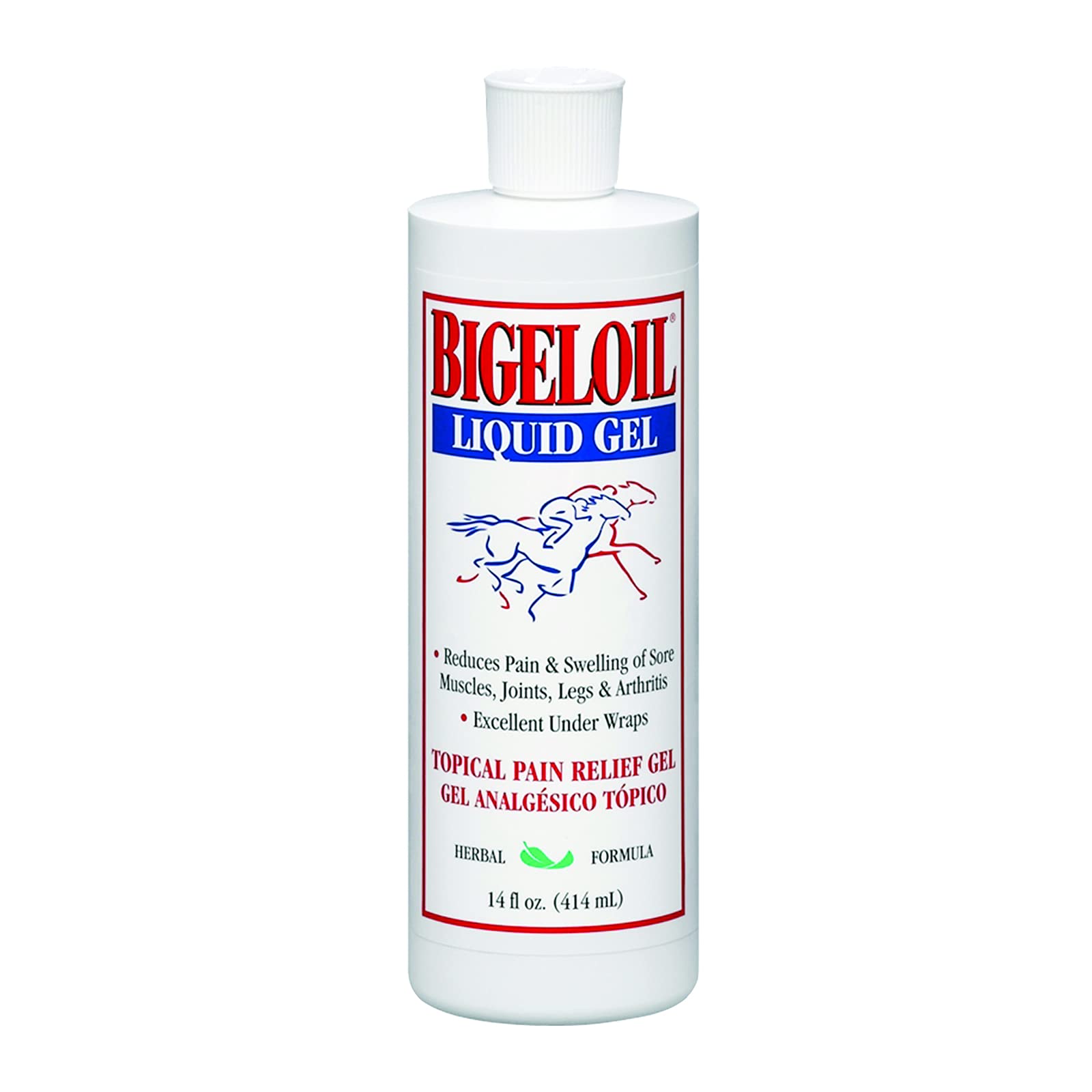 Absorbine Bigeloil Liniment Gel 14-ounce bottle supports regular use with controlled application.